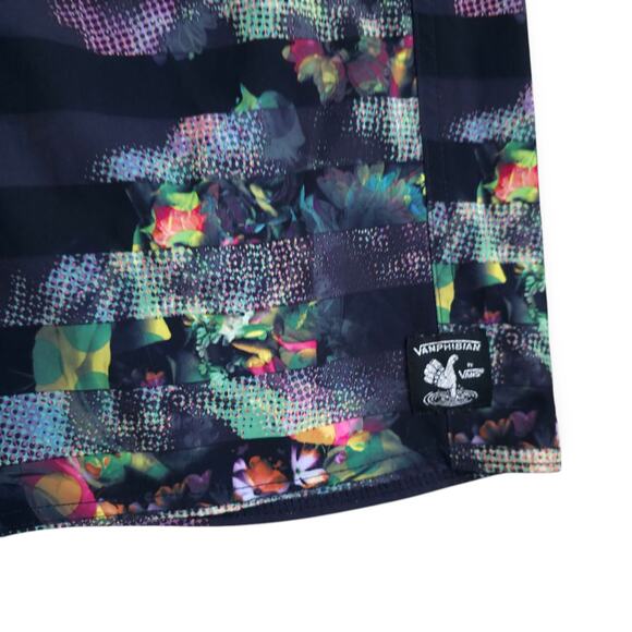VANS Vanphibian Beflor Black Multicolor Board Shorts Wet/Dry Men Sz 32 - Picture 6 of 9